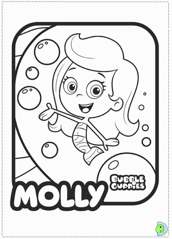 Plansa de colorat cu Bubble Guppies 10 2